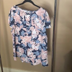 NWT Tahari ASL Pleat Detail Blouse - Size 2X